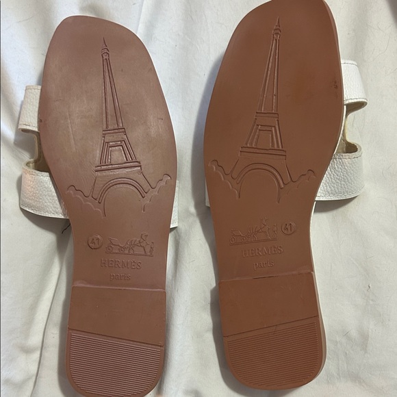 White Slide Sandals - Picture 2 of 4